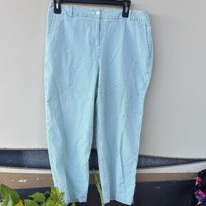 Womans Light Blue Striped Pants